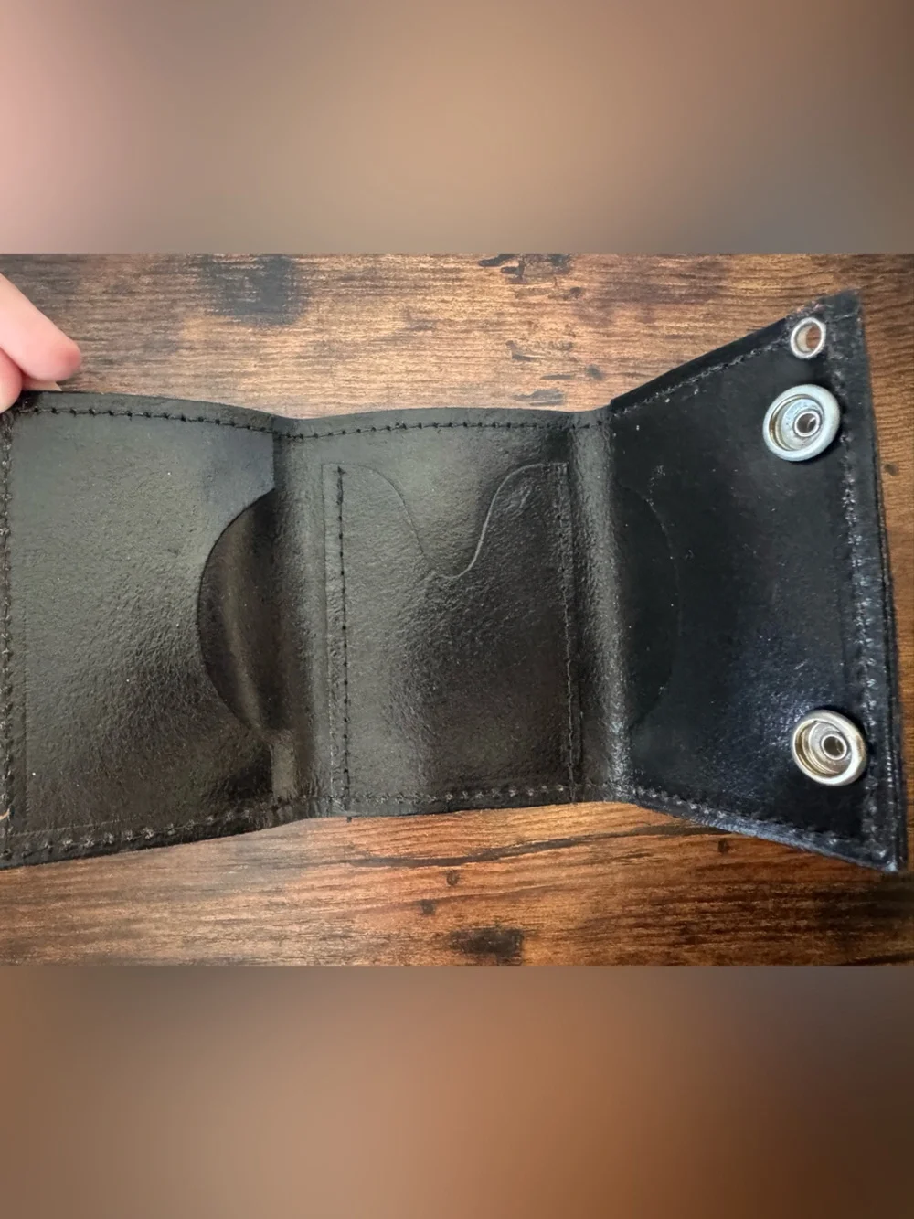 Harley Davidson Genuine Leather Biker Wallet Eagle Made in USA Black